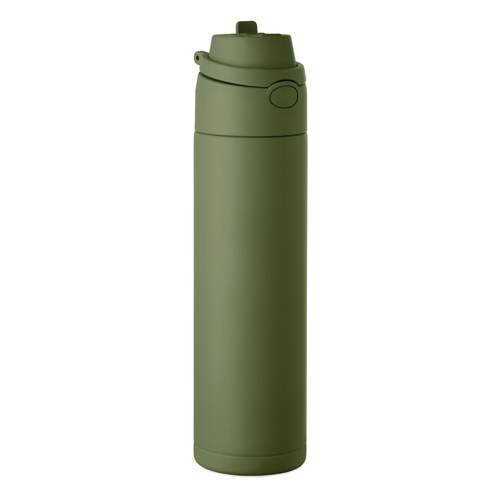 Gourde 500 ml acier recyclé à personnaliser Toien Two Vert foncé